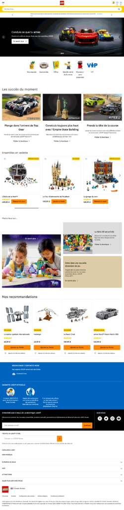 Site LEGO en 2020